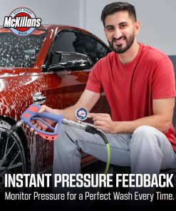 Alternative view of McKillans® High Pressure Washer Gauge - Push-to-Connect 3/8" Automatic Quick Connect - Stainless Steel - up to 6000 PSI - Measure Both PSI and MPa - Power Washer Pressure Gauge